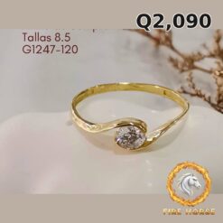 Anillo de compromiso de oro italiano 10k — G1247-120