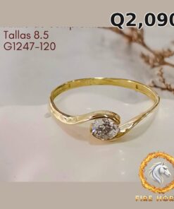 Anillo de compromiso de oro italiano 10k — G1247-120