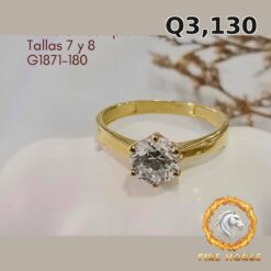 Anillo de compromiso de oro italiano 10k — G1871-180