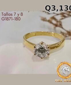 Anillo de compromiso de oro italiano 10k — G1871-180