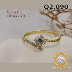 Anillo de compromiso de oro italiano 10k — G1247-120