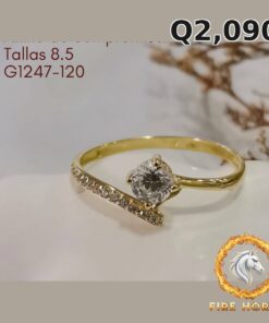Anillo de compromiso de oro italiano 10k — G1247-120