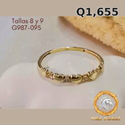 Anillo de oro italiano 10k — G987-095