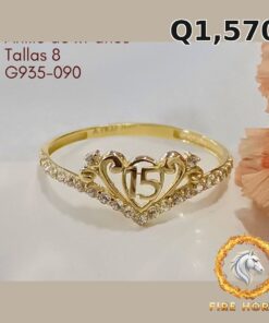 Anillo de 15 años de oro italiano 10k — G935-090
