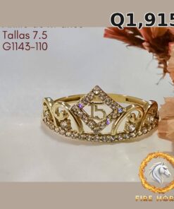 Anillo de 15 años de oro italiano 10k — G1143-110