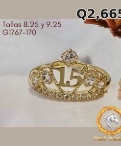 Anillo de 15 años de oro italiano 10k — G1767-170