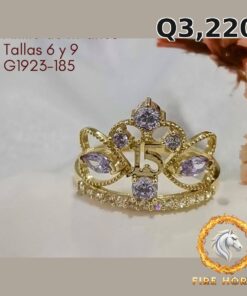 Anillo de 15 años de oro italiano 10k — G1923-185
