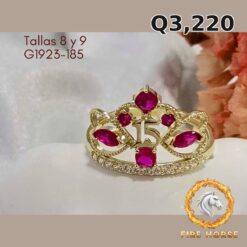 Anillo de 15 años de oro italiano 10k — G1923-185