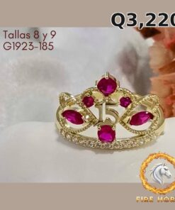 Anillo de 15 años de oro italiano 10k — G1923-185