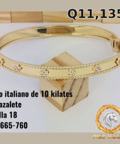 Brazalete de oro italiano 10k — G6665-760