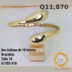 Brazalete de oro italiano 10k — G7103-810