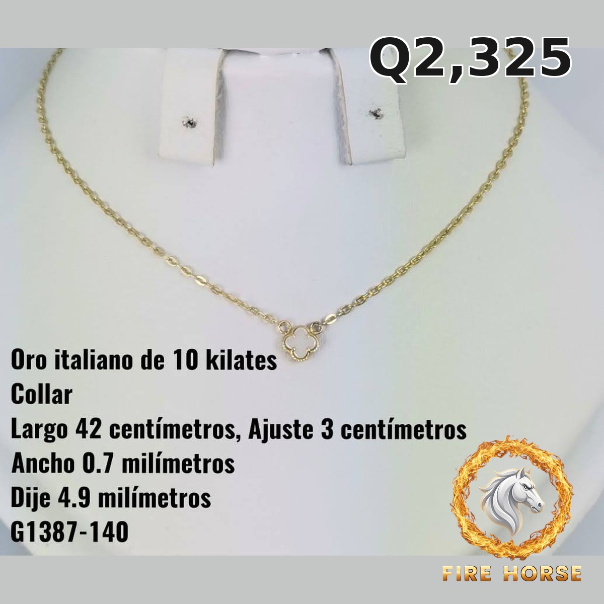 Collar de oro italiano 10k — G1387-140