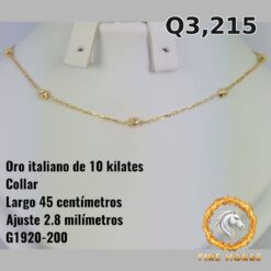 Collar de oro italiano 10k — G1920-200