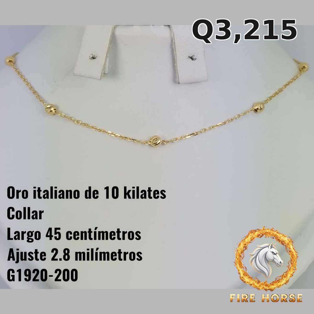 Collar de oro italiano 10k — G1920-200