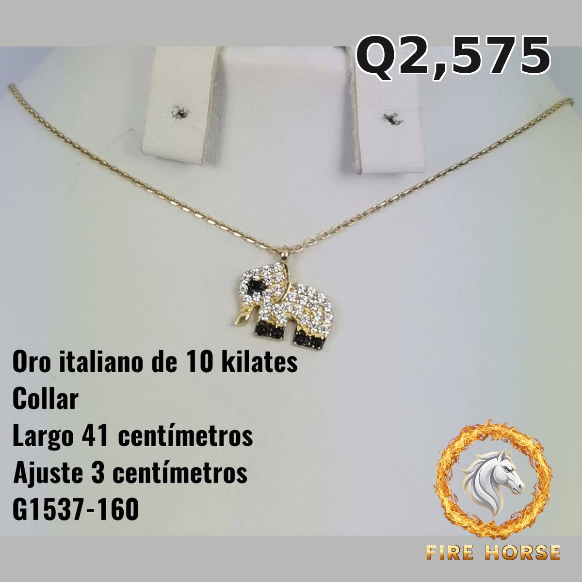 Collar de oro italiano 10k — G1537-160