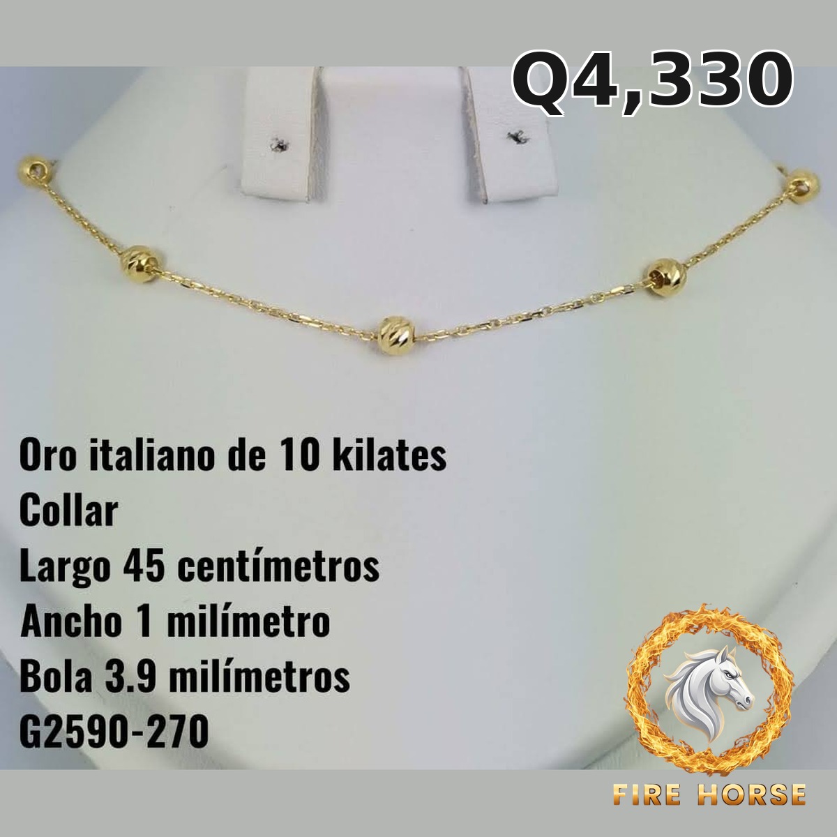Collar de oro italiano 10k — G2590-270