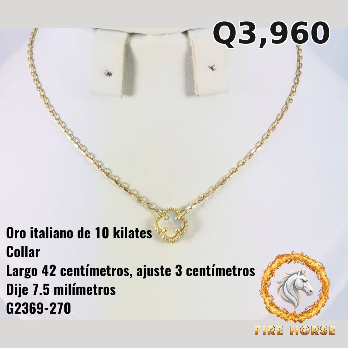 Collar de oro italiano 10k — G2369-270