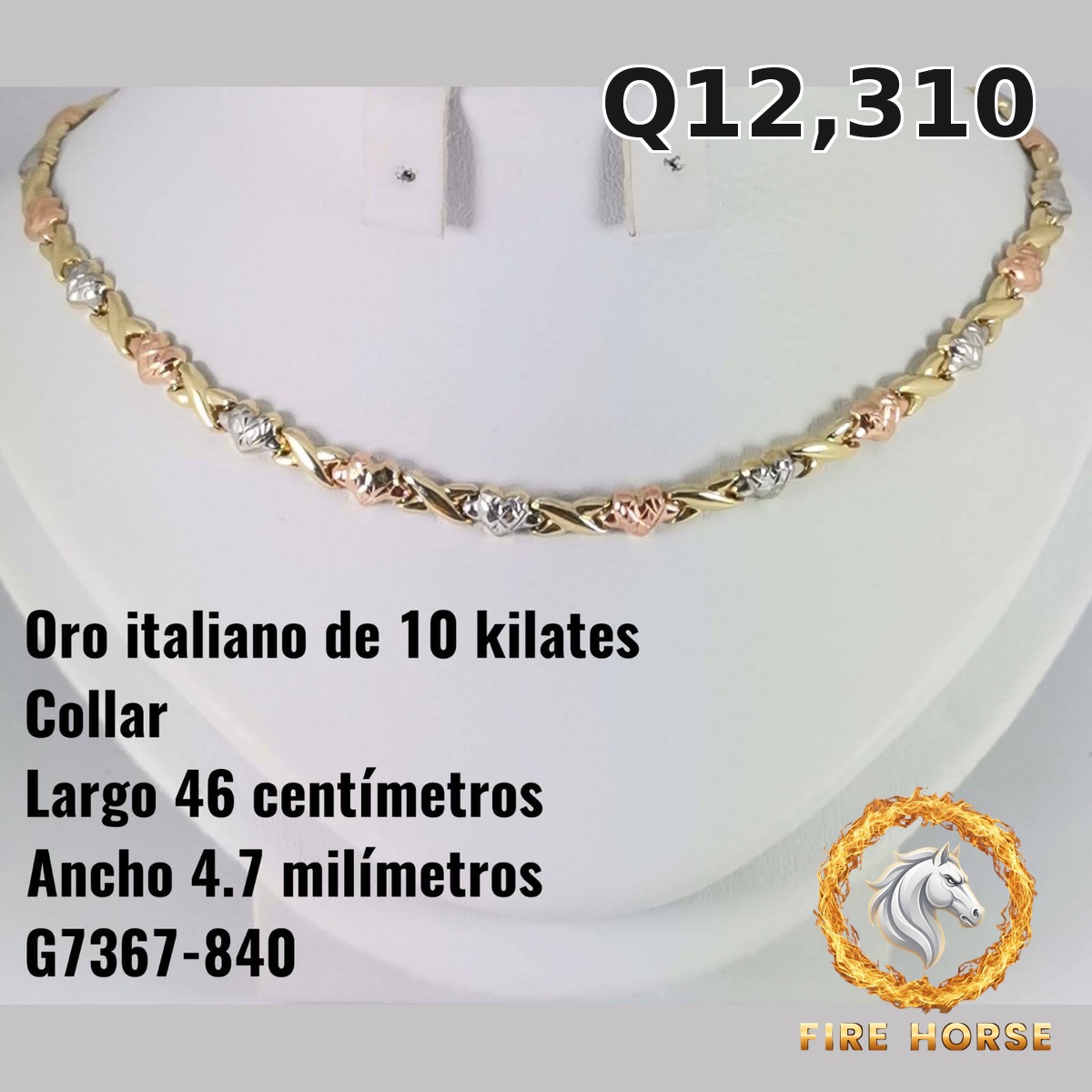 Collar de oro italiano 10k — G7367-840