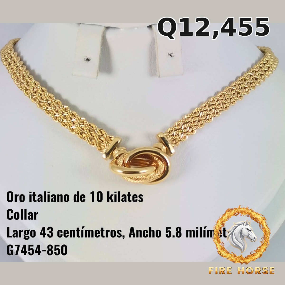 Collar de oro italiano 10k — G7454-850