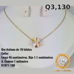 Collar de oro italiano 10k — G1871-180