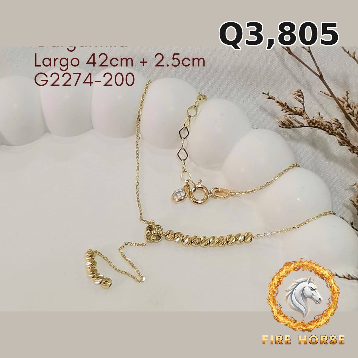 Gargantilla de oro italiano 10k — G2274-200