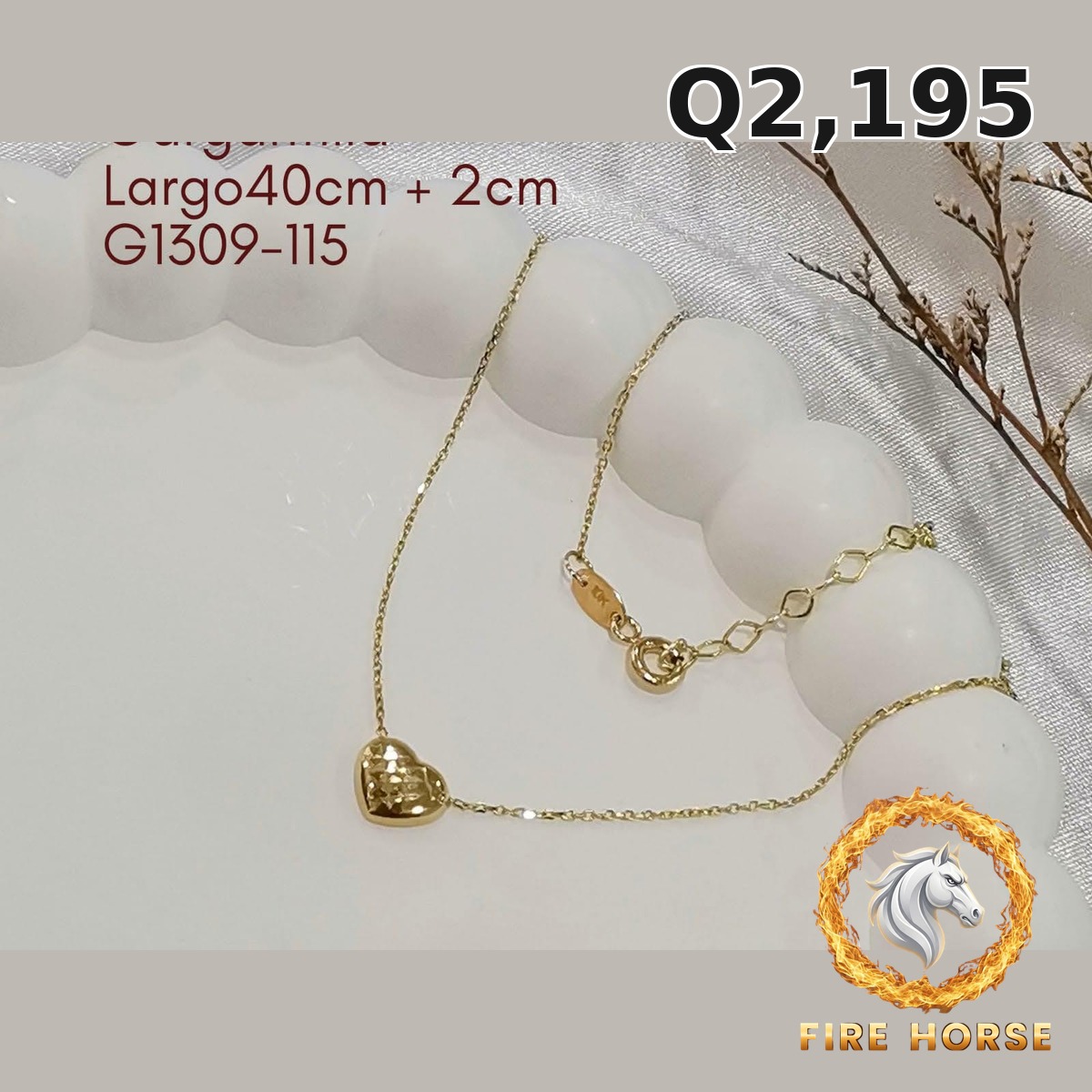 Gargantilla de oro italiano 10k — G1309-115