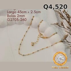 Gargantilla de oro italiano 10k — G2703-260