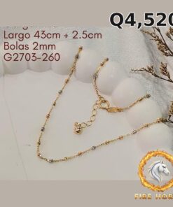 Gargantilla de oro italiano 10k — G2703-260