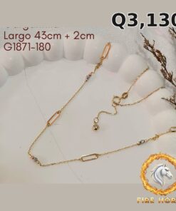 Gargantilla de oro italiano 10k — G1871-180