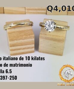 Dúo de matrimonio de oro italiano 10k — G2397-250