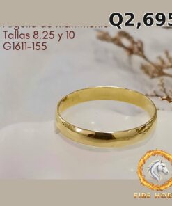 Argolla de matrimonio de oro italiano 10k — G1611-155