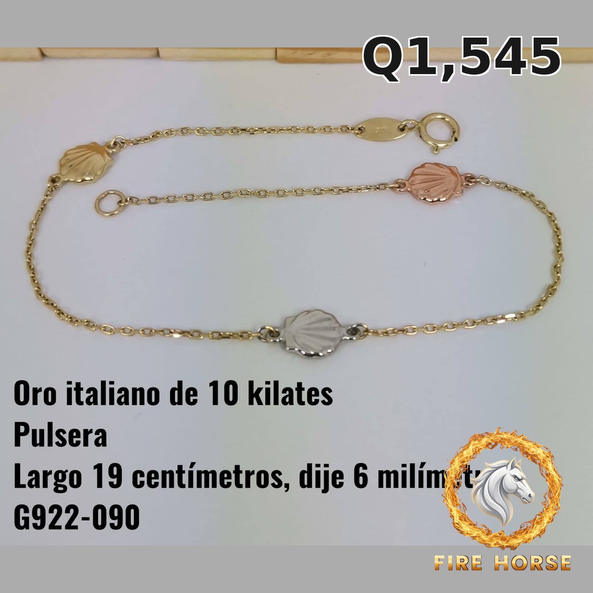 Pulsera de oro italiano 10k — G922-090