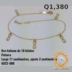Pulsera de oro italiano 10k — G822-080