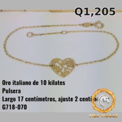 Pulsera de oro italiano 10k — G718-070