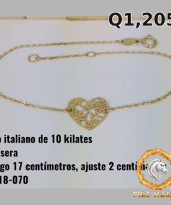 Pulsera de oro italiano 10k — G718-070