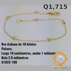 Pulsera de oro italiano 10k — G1023-100