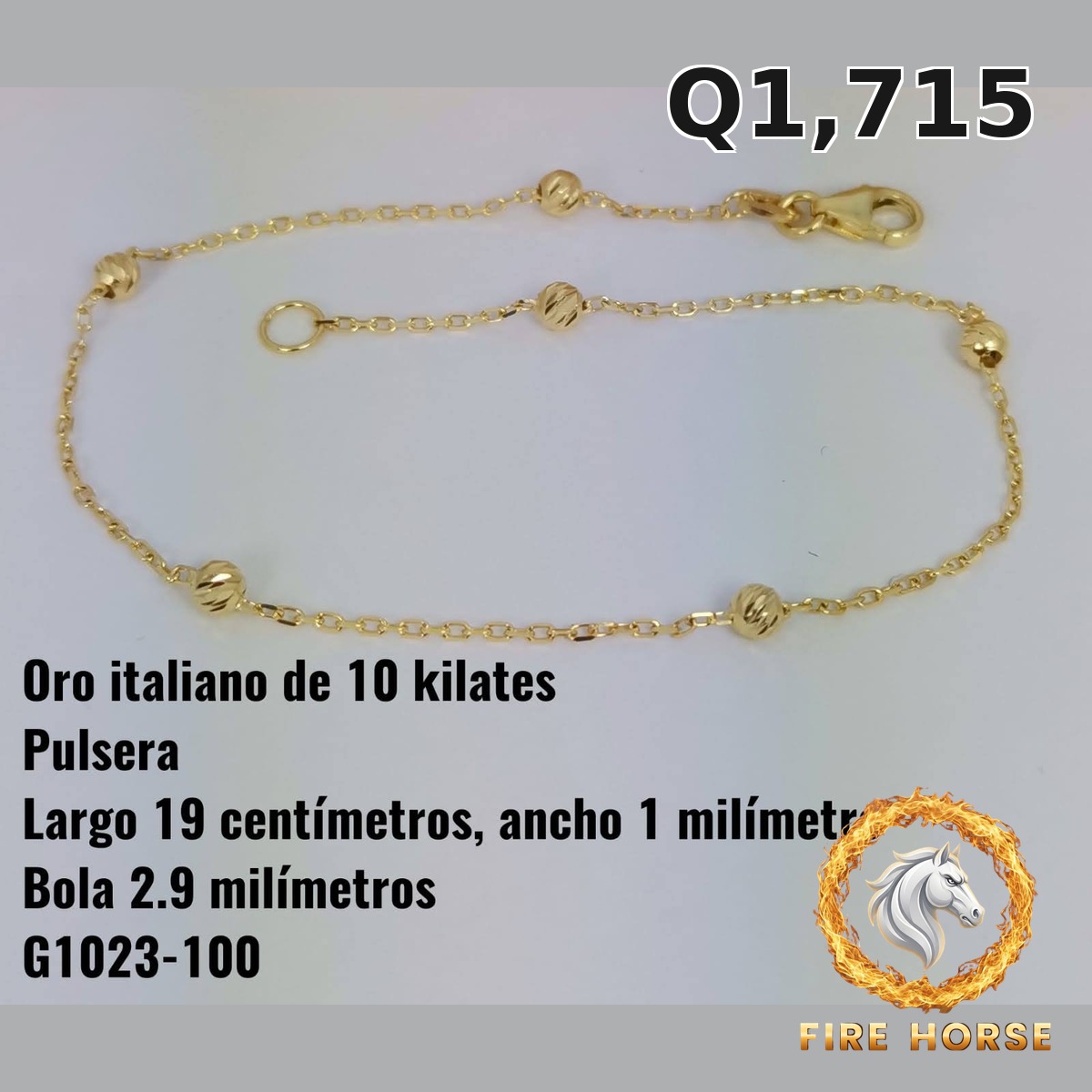 Pulsera de oro italiano 10k — G1023-100