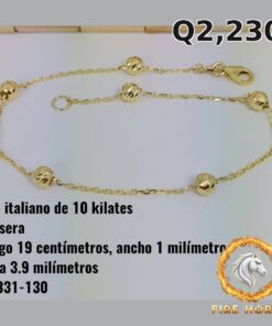 Pulsera de oro italiano 10k — G1331-130