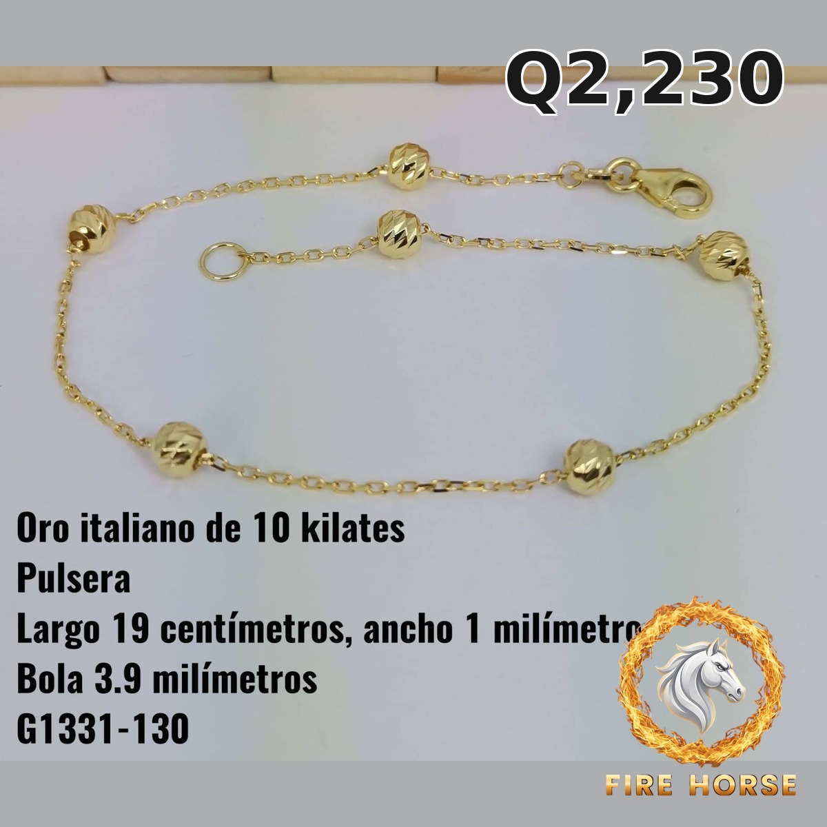Pulsera de oro italiano 10k — G1331-130