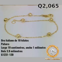 Pulsera de oro italiano 10k — G1231-120