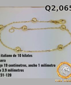 Pulsera de oro italiano 10k — G1231-120