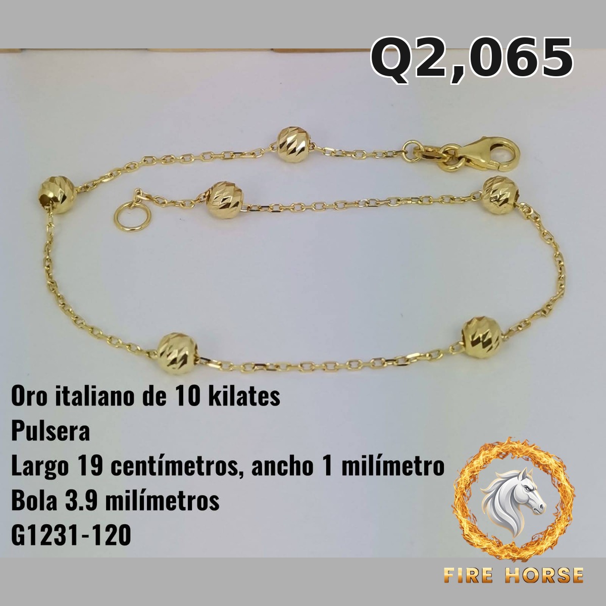 Pulsera de oro italiano 10k — G1231-120
