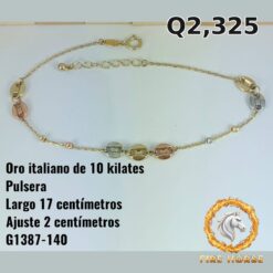 Pulsera de oro italiano 10k — G1387-140