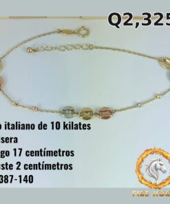 Pulsera de oro italiano 10k — G1387-140