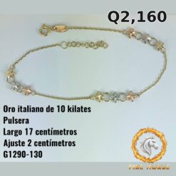 Pulsera de oro italiano 10k — G1290-130