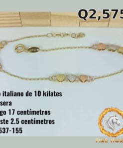 Pulsera de oro italiano 10k — G1537-155
