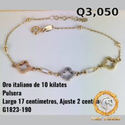 Pulsera de oro italiano 10k — G1823-190