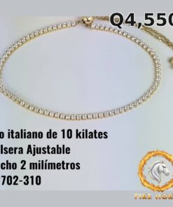 Pulsera ajustable de oro italiano 10k — G2720-310