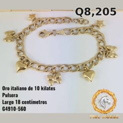 Pulsera de oro italiano 10k — G4910-560