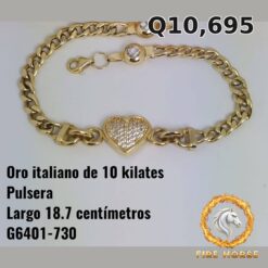 Pulsera de oro italiano 10k — G6401-730
